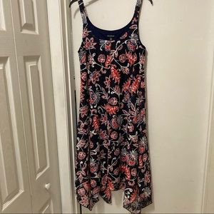 Nina Leonard hankerchied hem dress